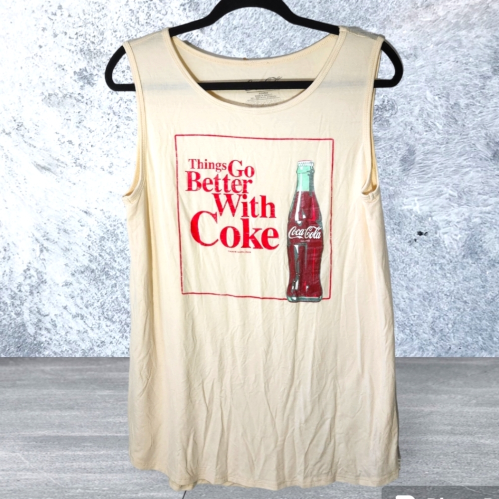 Coca Cola loose fit tank top women's size XL